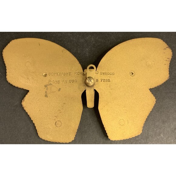 SYROCO Vintage Gold Butterfly Set Made In USA  A7291, B 7291 - Picture 4 of 9
